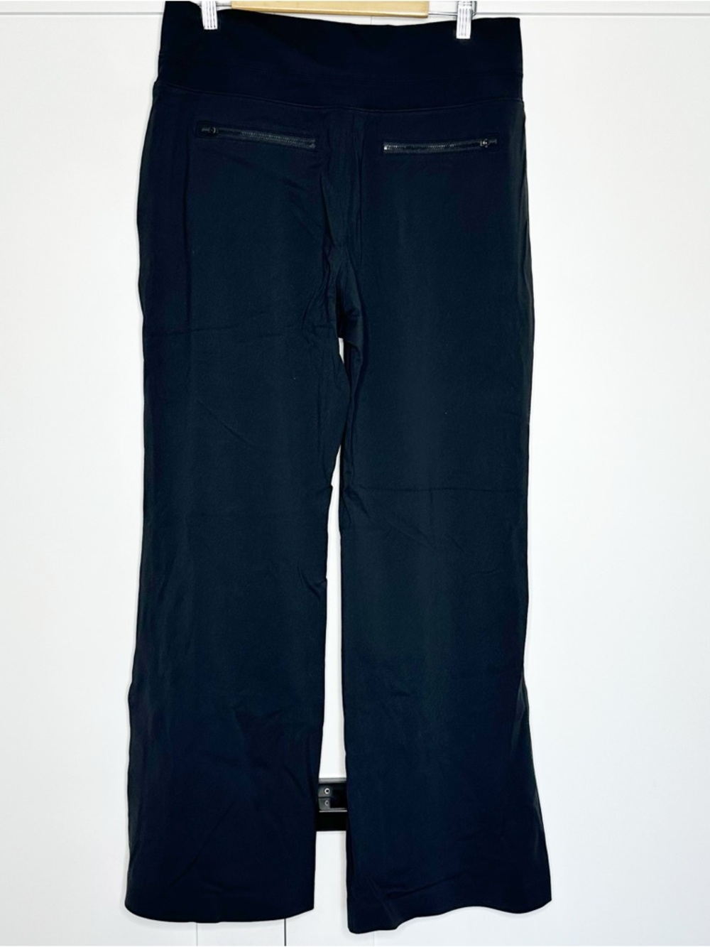Athleta Venice Flare Pant Large black high rise Athleisure travel pockets casual - Picture 7 of 15
